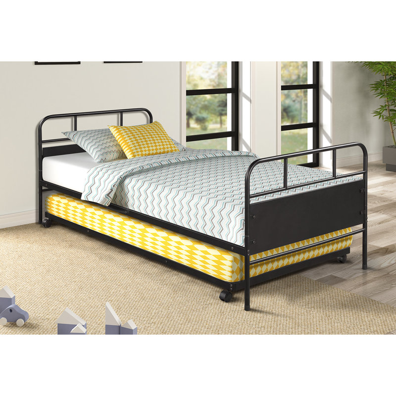 Gracie Oaks Viola Twin Metal Daybed with Trundle Wayfair